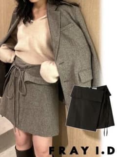【美品】FRAY I.D フレイアイディー　ラップデザインミニスカート FRAY I.D フレイ アイディー ラップデザインミニスカート - メルカリ