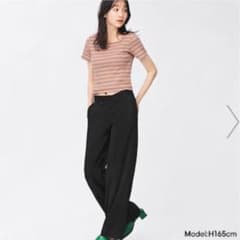 GU ジーユー　ローライズパンツNT+X   xsのサムネイル