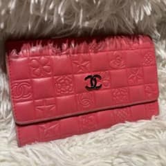 CHANEL シャネル ココマーク アイコンライン レザー カメリア 長財布