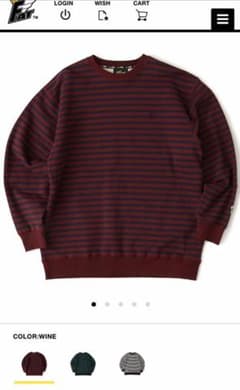 HORIZONAL FAT ボーダースウェットのサムネイル