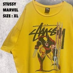 STUSSY x MARVEL X-MEN 울버린 티셔츠 옐로우