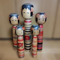 伝統こけし 5体セット 鳴子系 柿澤計英作 - メルカリ