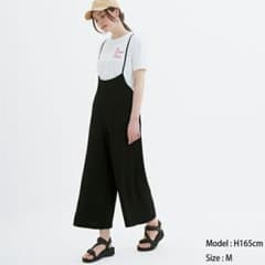 GU サロペットワイドパンツ Blackのサムネイル