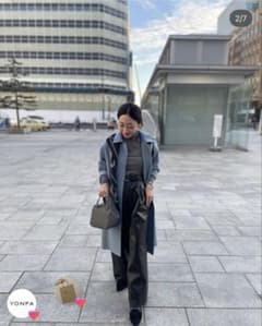 新品未使用タグ付き YONFA ヨンファカシミヤブレンドコクーンリバー