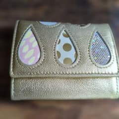 ツモリチサト　ゴールド 三つ折り財布 ドロップデザインのサムネイル