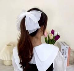 バナナクリップ ヘアクリップ ホワイト 髪留め ヘアアクセのサムネイル