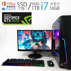 ゲーミングPC▀▄ i7▀ GTX 1070▄ Office 2019のサムネイル