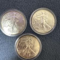 アメリカン・シルバー・イーグル 1オンス銀貨 3枚セット ケース付きのサムネイル
