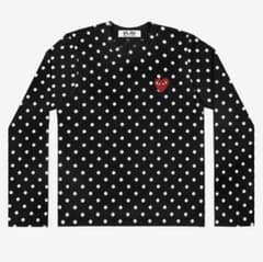 COMME des GARÇONS PLAY ドット柄長袖Tシャツ L PLAY ドット柄 長袖Tシャツ - メルカリ