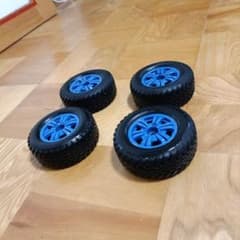 ラジコン用 タイヤ ホイール 4本セット ブルー　TAMIYAcc-02用のサムネイル