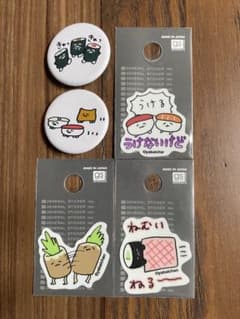 おしゅしだよ 缶バッジ ステッカー セットのサムネイル