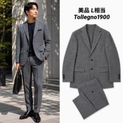 ドームオム✖︎Tollegno1900 ヘリンボーン　スーツ　セットアップ　Lのサムネイル