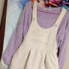 サロペット もこもこニットのサムネイル