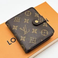ルイヴィトン コンパクトジップ モノグラム 二つ折り財布 小銭入れ ブラウン ルイヴィトン モノグラム ブラウン コンパクトジップ 折り財布 コイン