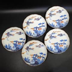 古伊万里色絵山水図成化年製 六寸皿 5枚 中皿 古伊万里色絵山水図成化年製 六寸皿 5枚 中皿 - メルカリ