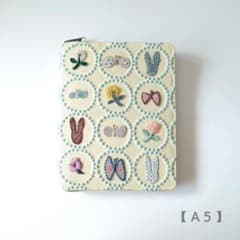 A5】刺繍15こ マルチケース 母子手帳ケース ミナペルホネン - メルカリ