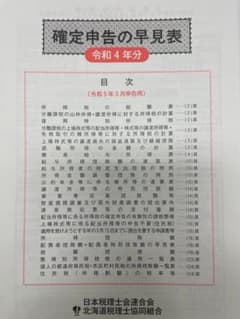 確定申告の早見表　令和４年分のサムネイル