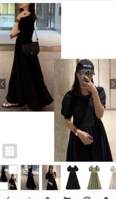 パフスリーブバックカシュクールワンピースのサムネイル