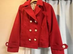 レディース レッド ダブルブレストジャケットのサムネイル