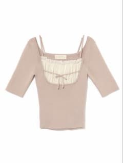 ANDMARY Mew frill tops beigeのサムネイル