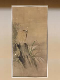 期間限定！　曾我蕭白(曽我蕭白) 朱印 [ 暉一 ] 鷹と蘭図 ☆古美術！ 曾我蕭白(曽我蕭白) 朱印 [ 暉一 ] 鷹と蘭図 - メルカリ