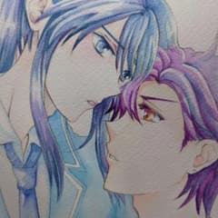 手描きイラスト✢創作水彩原画 手描きイラスト水彩原画さわやかな女の子180