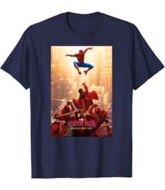 【Size M】Spider-Man Brand New Day Poster Art T-Shirt, Navy Blue