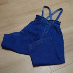 デニムオーバーオール 100cm~ フリル付きのサムネイル