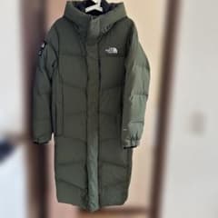 THE NORTH FACE フード付きロングダウンジャケット オリーブグリーン 