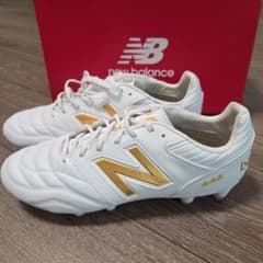 New Balance 442 サッカースパイク ホワイト/ゴールド 28cm - メルカリ