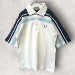 FREDPERRY スポーツ ヴィンテージ 半袖ポロシャツ マルチボーダー M