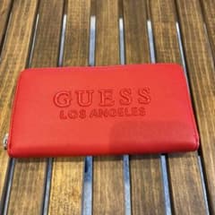 元*こ様 GUESS レッド 長財布のサムネイル