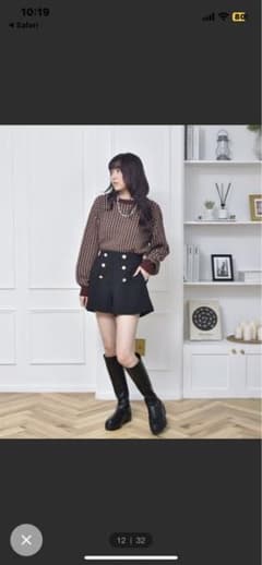 レトロガール 柄長袖ニットPOのサムネイル