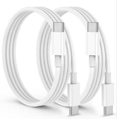 【2本セット】新品 USB Type-Cケーブル ホワイト 充電 データ転送のサムネイル
