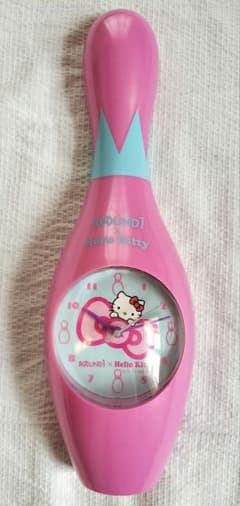 [Rare, Working Condition] Hello Kitty Round One Bowling Pin Clock