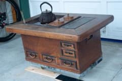 長火鉢　天然木 骨董 古民具 囲炉裏 座卓 和家具 火鉢 長火鉢 天然木 骨董 古民具 囲炉裏 座卓 和家具 火鉢 - メルカリ