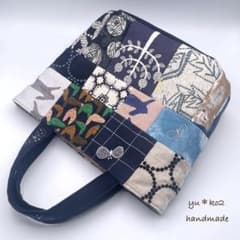 58.ミナペルホネン*パッチワーク トートバッグ ハンドメイド - メルカリ