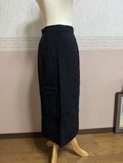 古着 黒 ロングスカート 総柄 織り柄 レトロ ヴィンテージのサムネイル