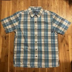 patagonia A/Cシャツ　M 水色/ベージュのサムネイル