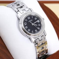 稼働 Hermes クリッパー 腕時計 CL4.210 デイト 新品電池2762 - メルカリ