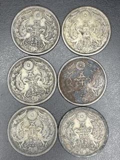 小型50銭銀貨 / 鳳凰50銭銀貨 / 小丸 大正12年 6枚まとめ - メルカリ
