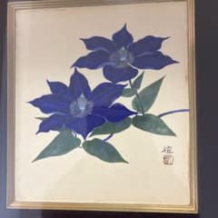 日本画 額装 鉄線花図 繊細な筆致 安い日本画 鉄線花の通販商品を比較 | ショッピング情報のオークファン