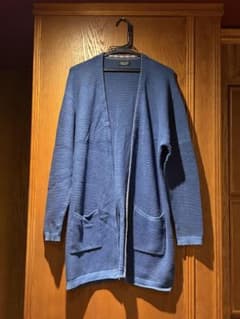 ZARA MAN リブニット カーディガン ブルーのサムネイル