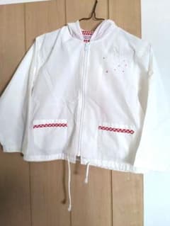 PEPEDOOL 120cm うさぎ刺繍 ホワイトジャケット フード付きのサムネイル