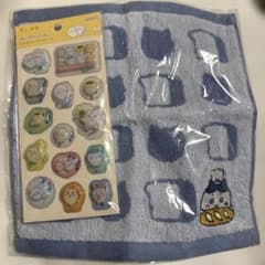 ちいかわベーカリージャガードハンドタオルハチワレシール付きのサムネイル