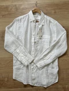 新品　ユニクロ　プレミアムリネンシャツ　Lサイズのサムネイル