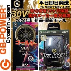 長信ジャパン　30V 2026年　ファン バッテリー Pro MAX ゴールド 長信ジャパン 30V 2026年 ファン バッテリー Pro MAX ゴールド - メルカリ