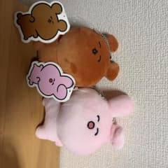 P丸様。　ゆるふわ～　ぬいぐるみマスコット　うさぎさん　くまくん