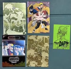 나루토 NARUTO 카드 4장 세트 극장판 THE LAST 특전 씰 첨부