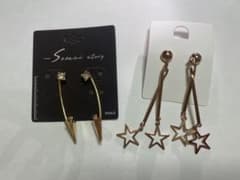 新品未使用 ピアス 2点セット アロー＆スターのサムネイル